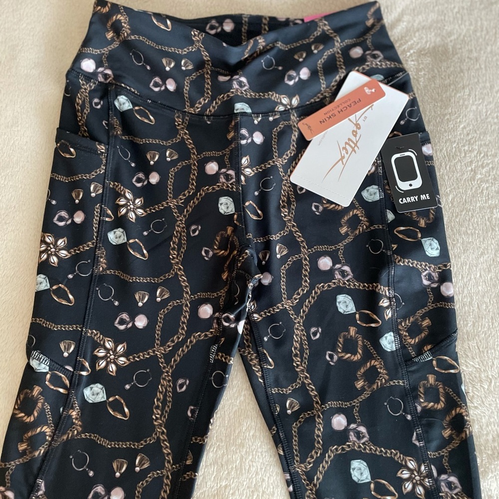 X by Gottex Chain Link Ankle Leggings - Size S - Picture 3 of 11